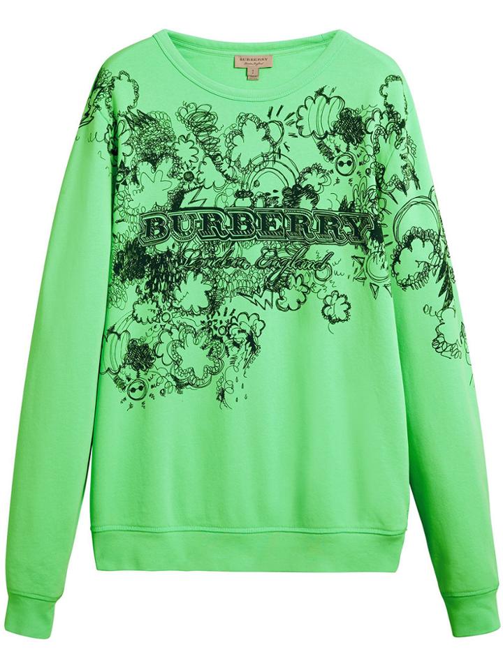 Burberry Doodle Print Sweatshirt - Green