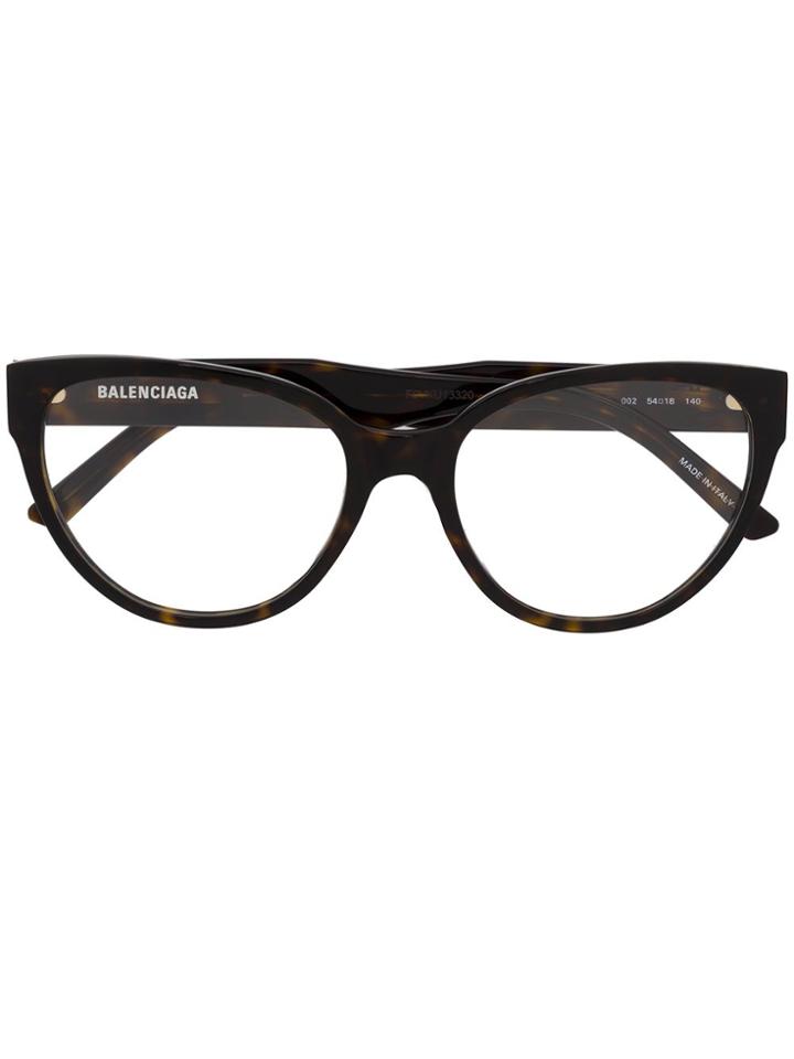 Balenciaga Eyewear Bb0064o Cat Eye-frame Glasses - Brown