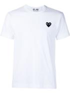 Comme Des Garçons Play Heart Motif T-shirt, Men's, Size: Medium, White, Cotton