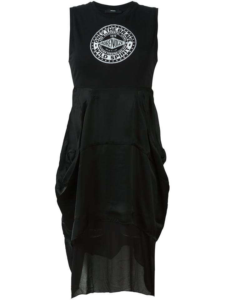 Diesel 'only The Brave' Dress, Women's, Size: Small, Black, Cotton/polyester/viscose