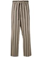 Wooyoungmi Striped Wide-leg Trousers - Brown