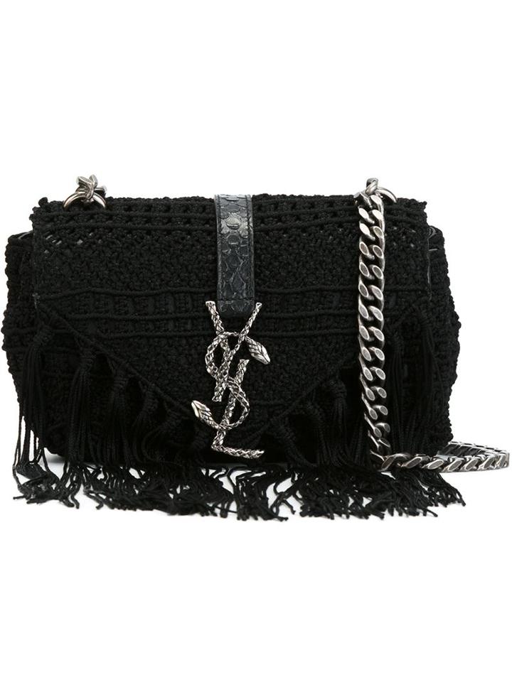 Saint Laurent Baby 'monogram' Crossbody Bag, Women's, Black