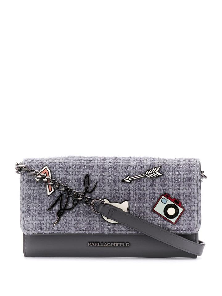 Karl Lagerfeld Klassik Pins Crossbody Bag - Grey