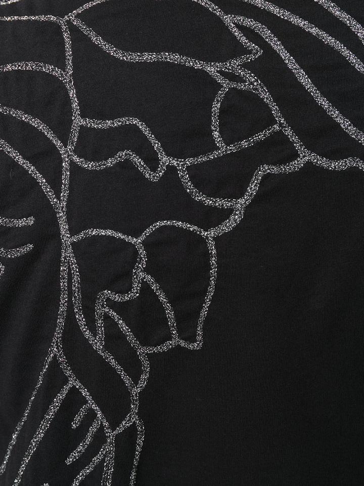 Versace Collection - Half Head Back Print T-shirt - Men - Cotton/polyamide/polyethylene - L, Black, Cotton/polyamide/polyethylene