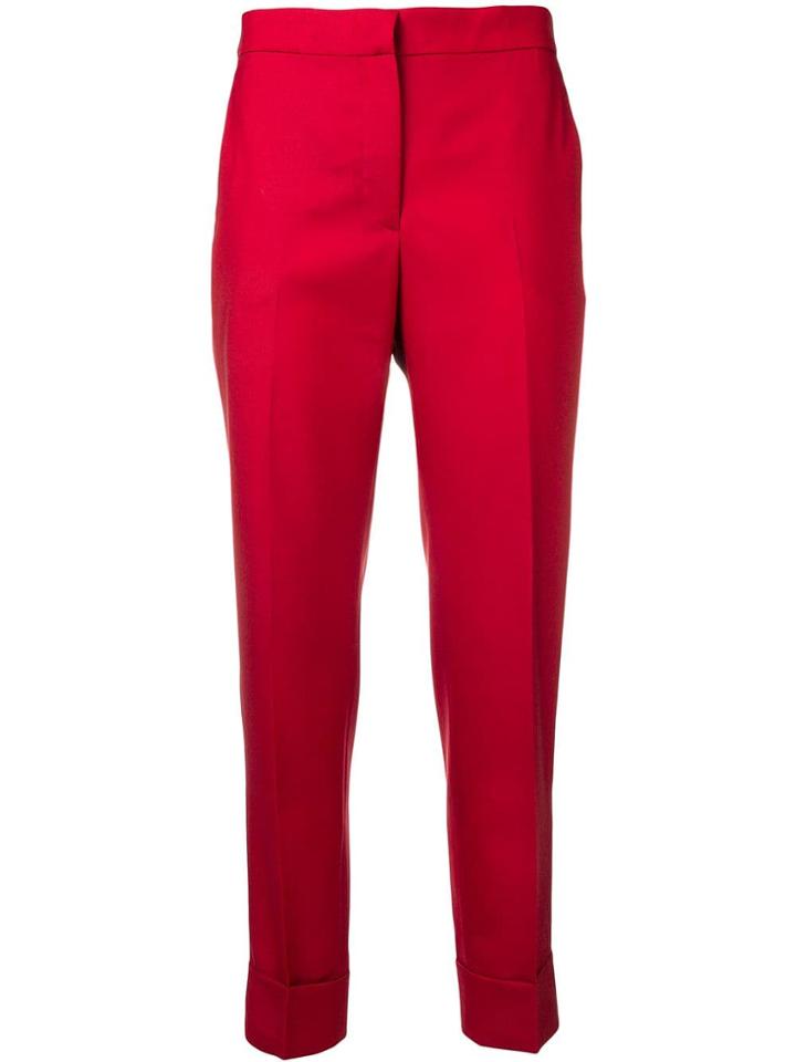 Pt01 Mid-rise Straight Trousers - Red