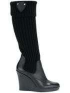 Gucci Pre-owned Knee-length Sock Boots - Black
