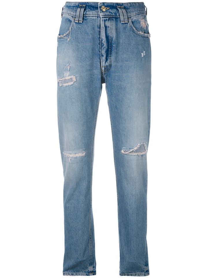 Cycle - Distressed Slim-fit Jeans - Women - Cotton - 29, Blue, Cotton