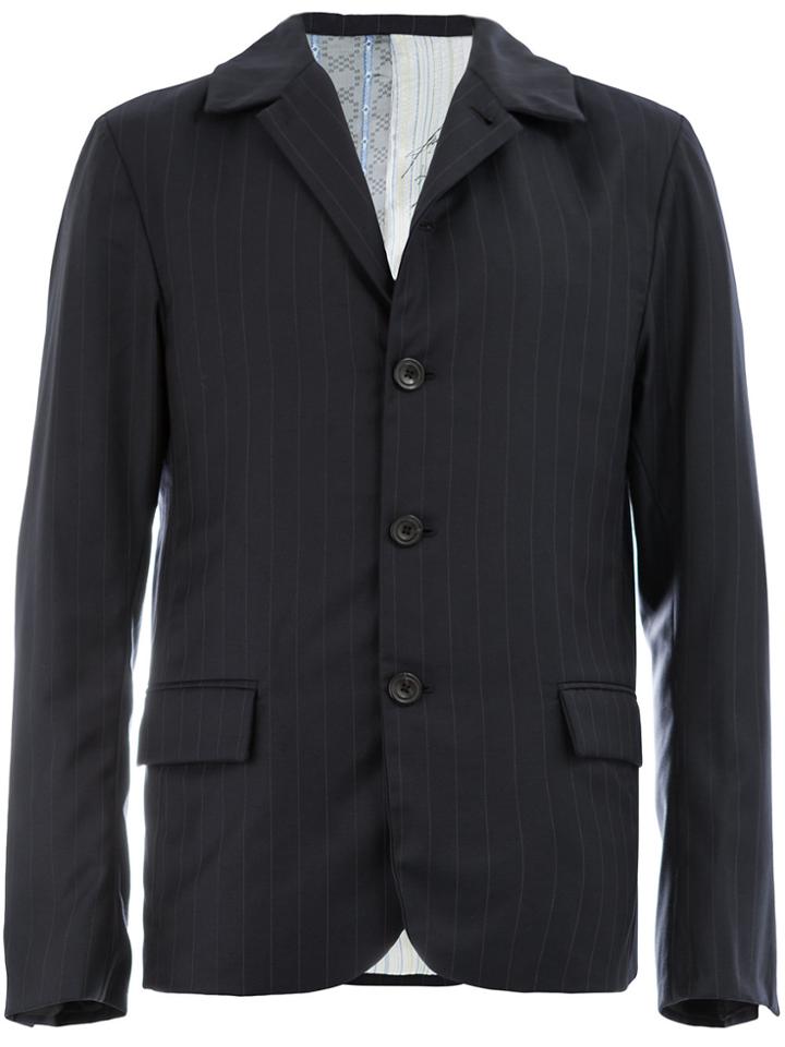 Geoffrey B. Small Pinstripe Jacket - Blue