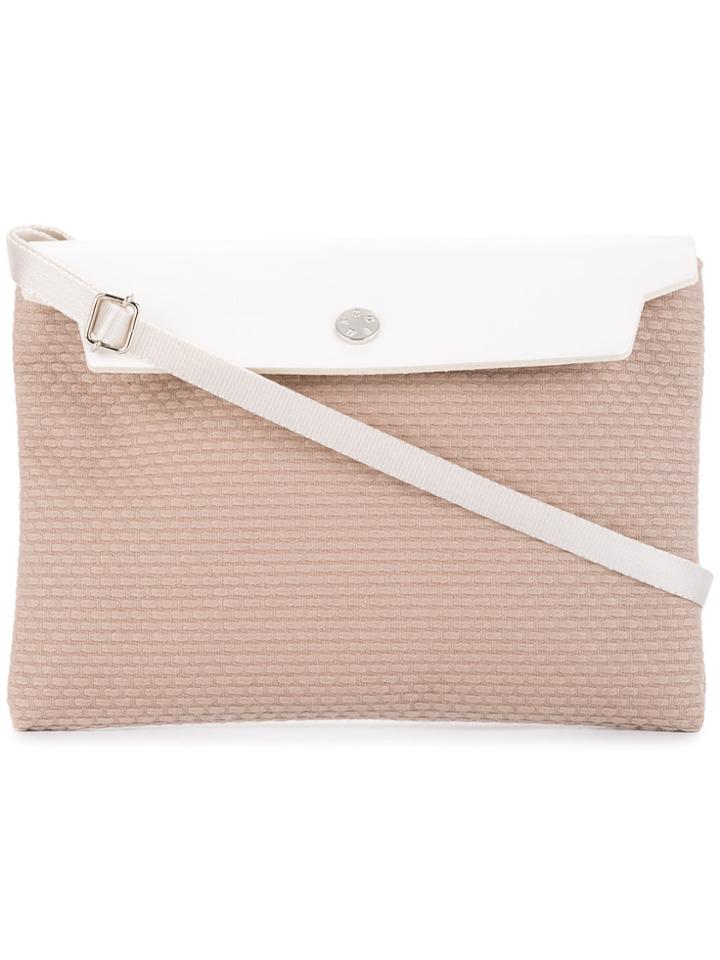 Cabas Contrast Flap Mini Bag - Pink & Purple