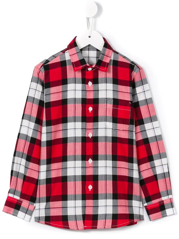 Il Gufo Checked Shirt, Boy's, Size: 10 Yrs, Red