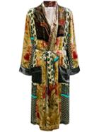 Pierre-louis Mascia Belted Embroidered Coat - Yellow & Orange