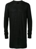Rick Owens Drkshdw Long Lonsleeved T-shirt, Men's, Size: Small, Black, Cotton
