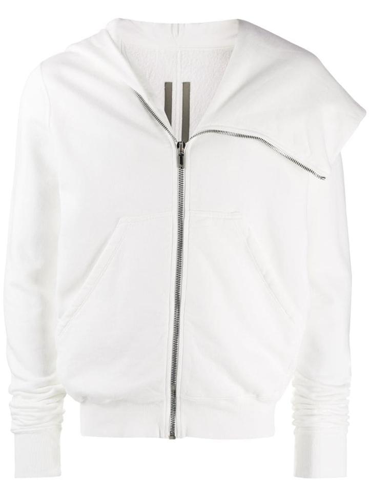 Rick Owens Drkshdw Jacket With Oversized Hood - White
