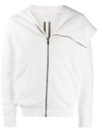 Rick Owens Drkshdw Jacket With Oversized Hood - White