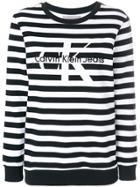 Calvin Klein Jeans Striped Logo Sweatshirt - Black