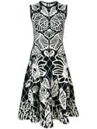 Alexander Mcqueen Spine Shell Midi Dress - Black