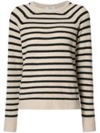 Ganni - Striped Jumper - Women - Yak/merino/polyimide - M, Women's, White, Yak/merino/polyimide