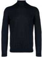 Boss Hugo Boss Turtle Neck Fitted Jumper - Blue