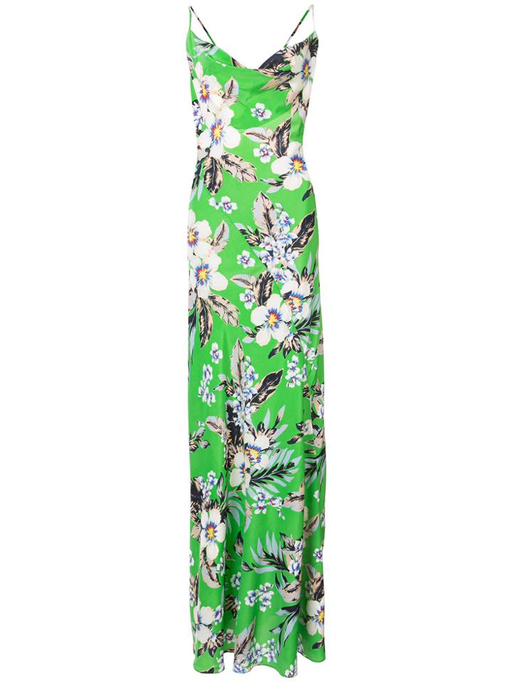 Dvf Diane Von Furstenberg Floral Maxi Dress - Green