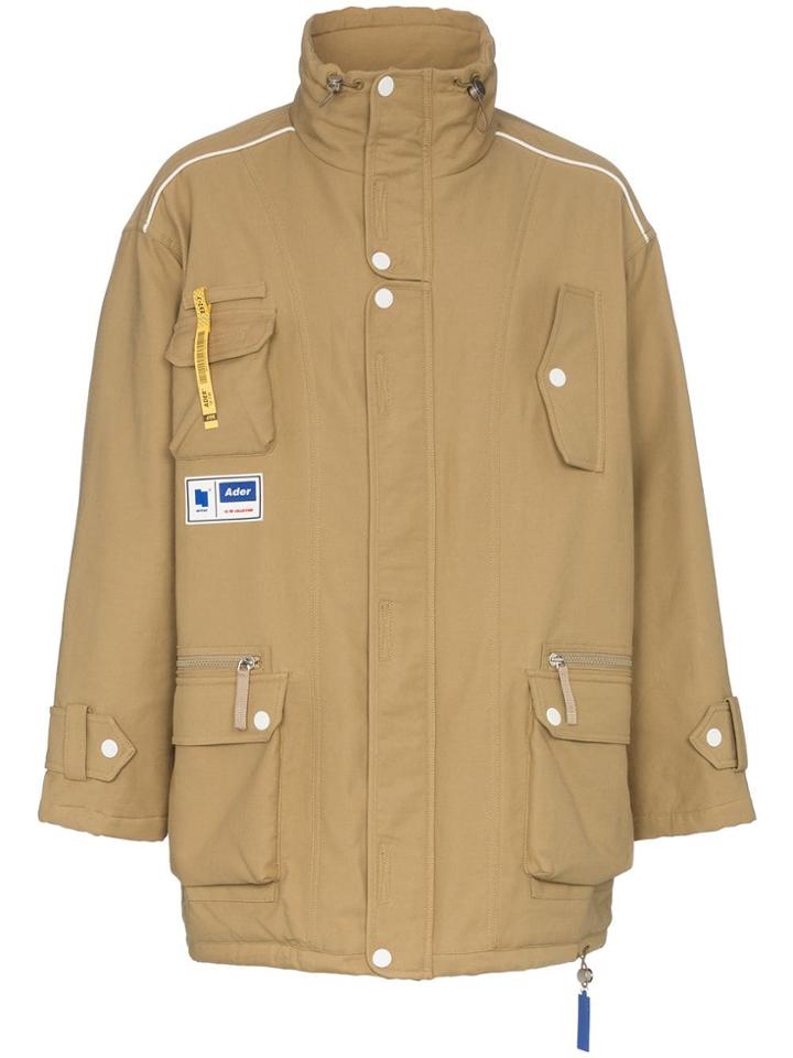 Ader Error Utility Pocket Oversized Jacket - Brown