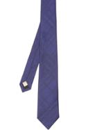Burberry Classic Cut Check Silk Jacquard Tie - Blue
