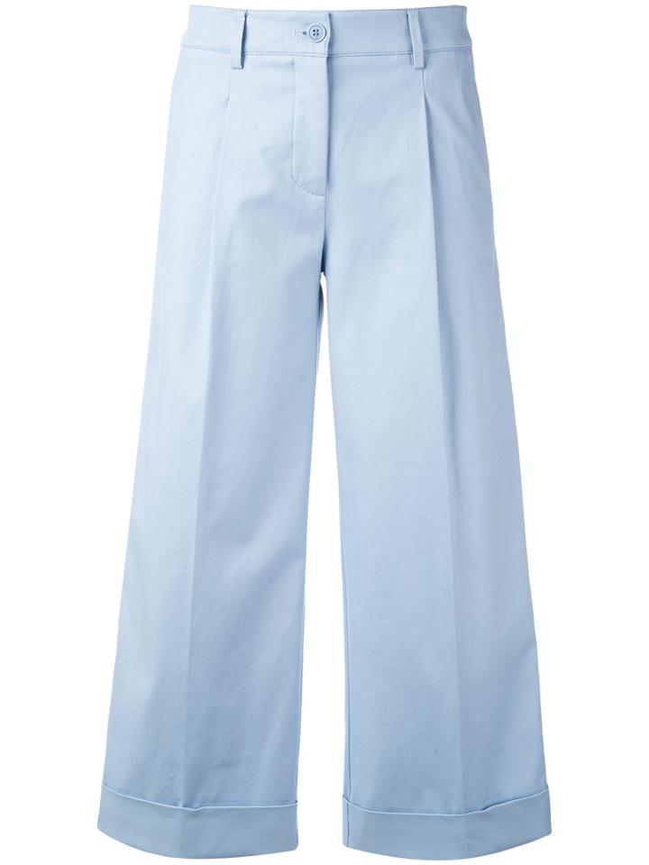 P.a.r.o.s.h. - Denim Cropped Trousers - Women - Cotton/spandex/elastane - Xs, Blue, Cotton/spandex/elastane