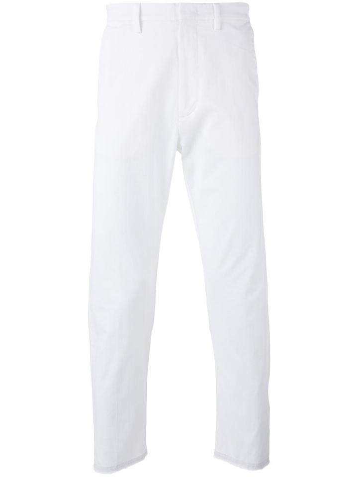 Pence - Classic Fit Trousers - Men - Cotton/spandex/elastane - 54, White, Cotton/spandex/elastane