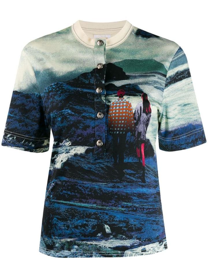 Chloé Graphic Print Shirt - Blue