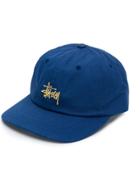 Stussy Logo Embroidered Cap - Blue