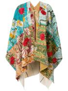 Ermanno Gallamini Flower Embroidered Cape - Multicolour