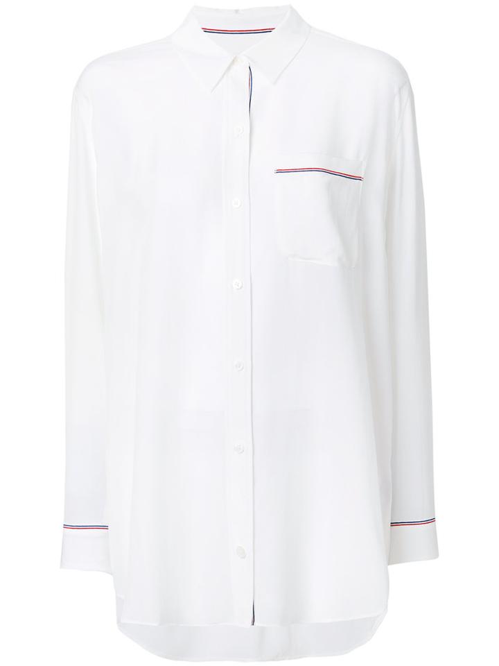 Equipment - Daddy Shirt - Women - Silk - L, White, Silk