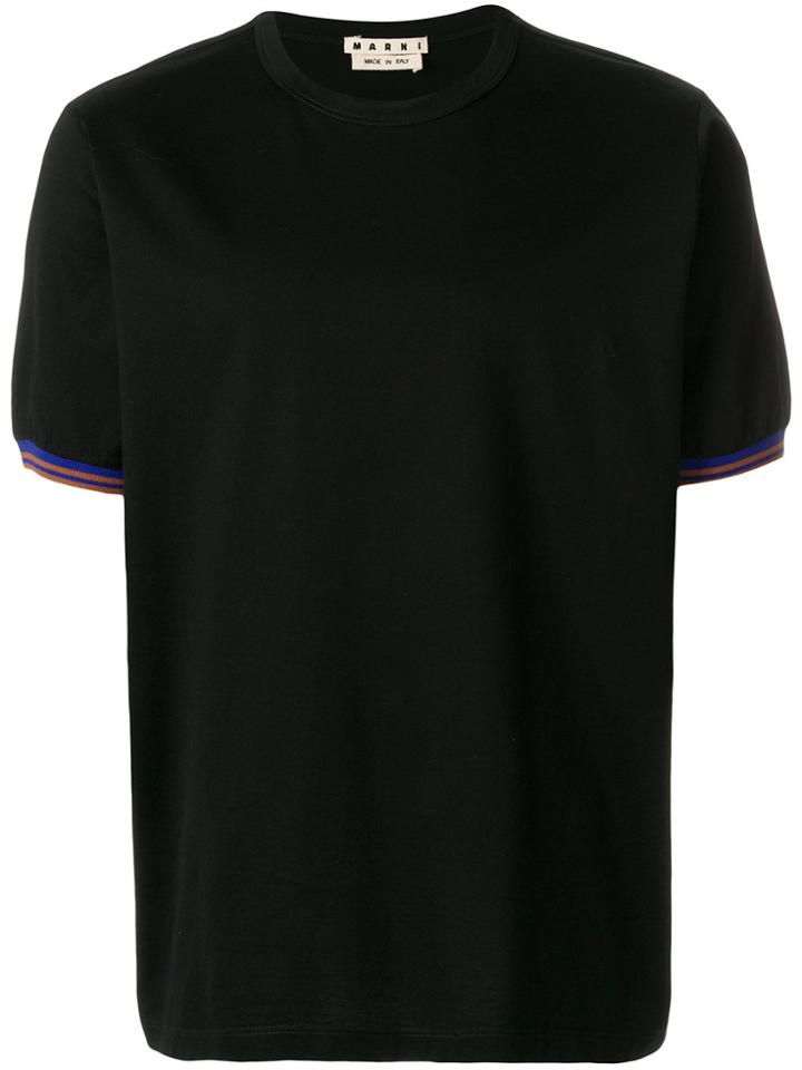 Marni Rib Trimmed T-shirt - Black