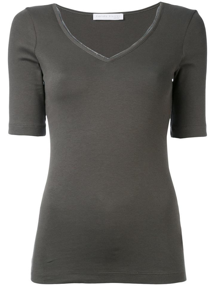 Fabiana Filippi - Plain Sweatshirt - Women - Cotton/spandex/elastane - 44, Green, Cotton/spandex/elastane