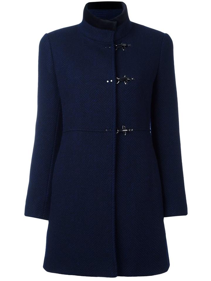 Fay Duffle Coat, Women's, Size: Small, Blue, Cotton/polyester/virgin Wool