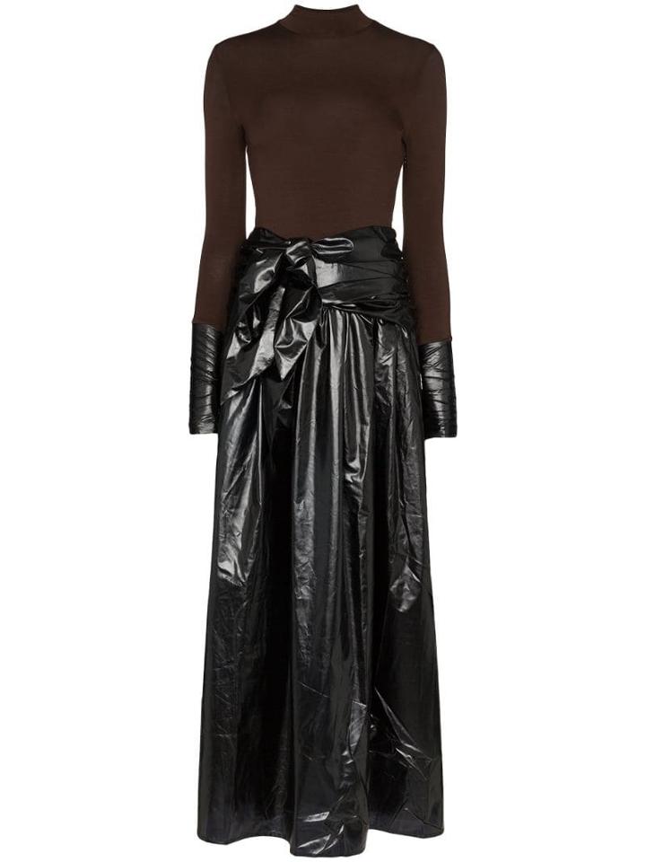 Rejina Pyo Panelled Maxi Dress - Brown