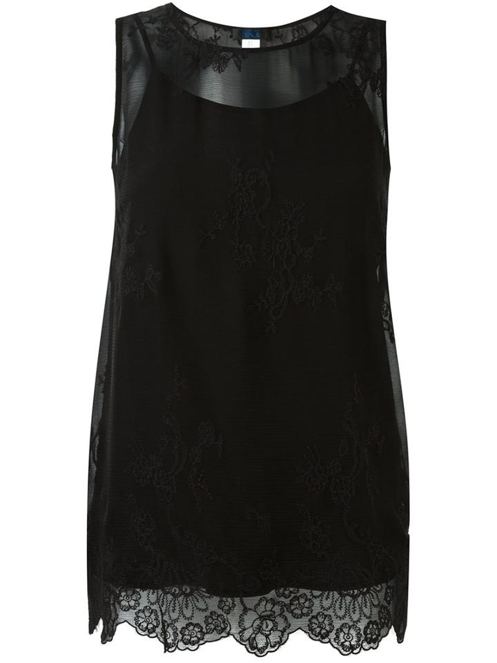Twin-set Floral Embroidery Tank