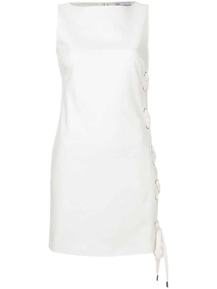 Red Valentino Cross-tie Sided Dress - White
