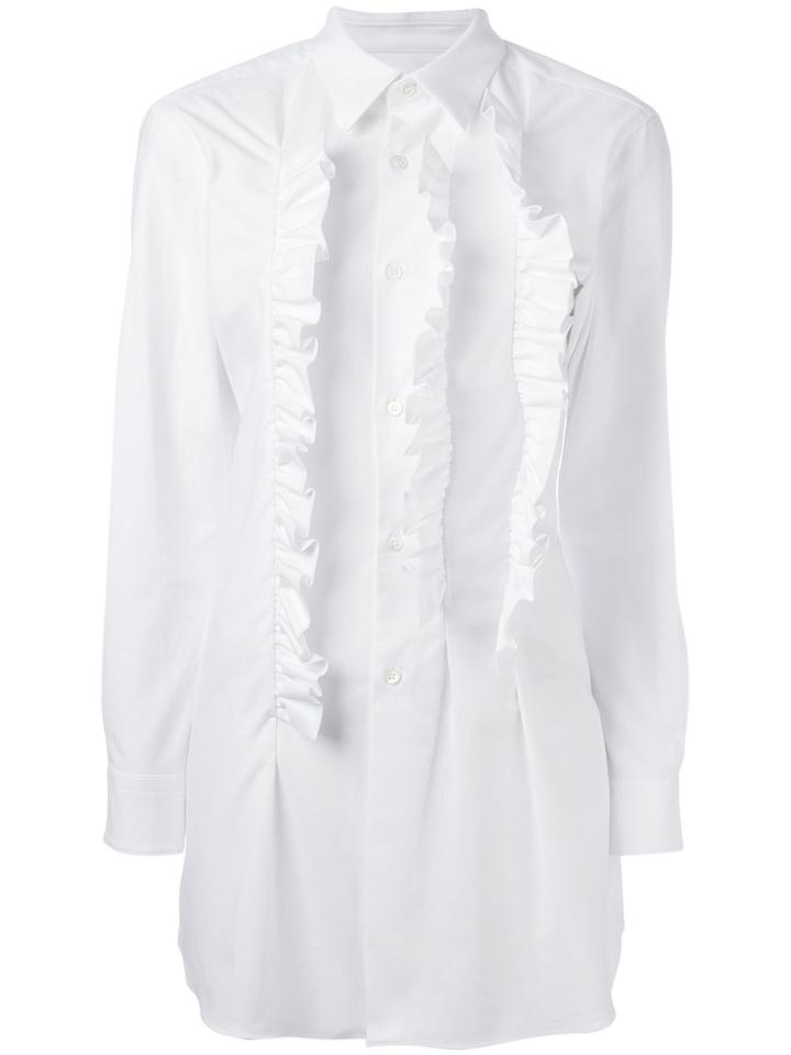 Comme Des Garçons Ruffled Front Shirt, Women's, Size: Medium, White, Cotton