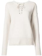 Robert Rodriguez Lace-up Jumper - White