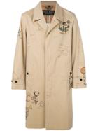 Burberry Sketch Print Tropical Trench Coat - Nude & Neutrals