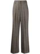 Luisa Cerano Check Pattern Trousers - Brown
