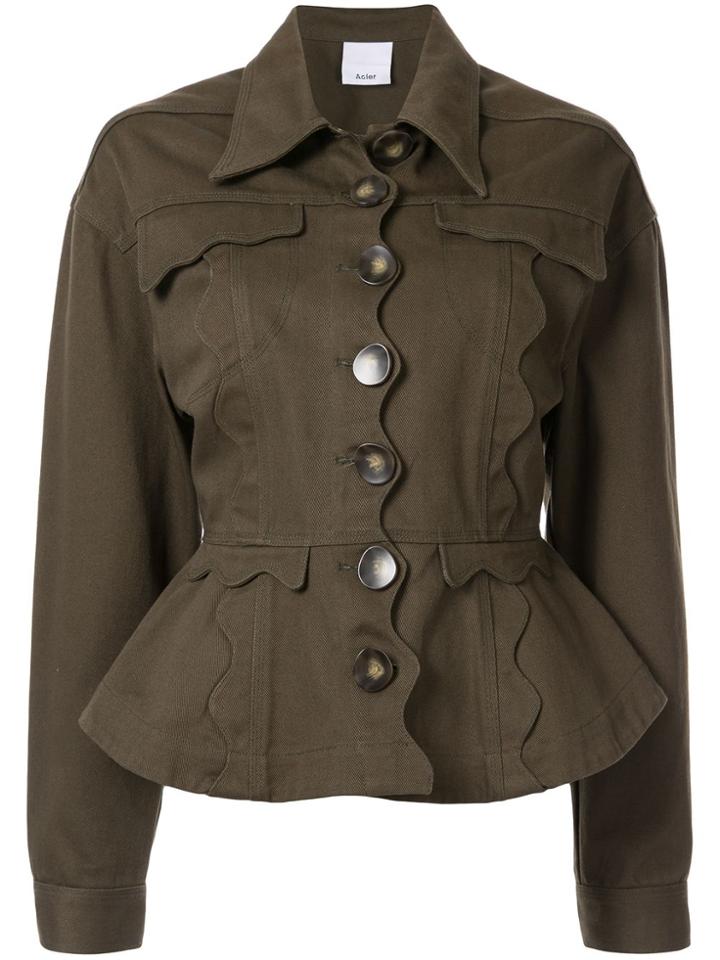 Acler Tana Denim Jacket - Green