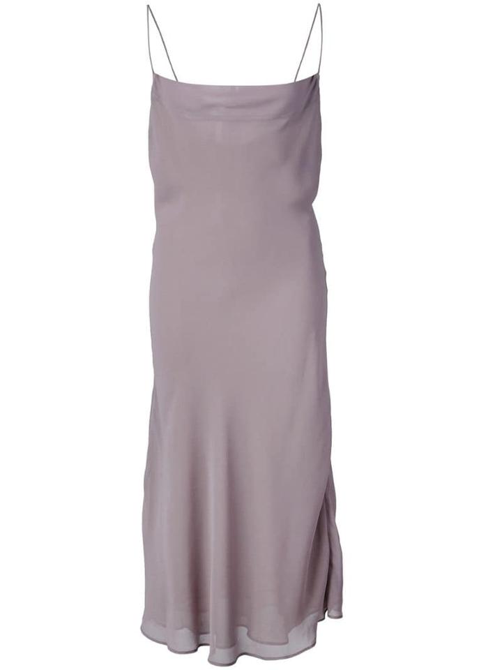 Callipygian Tie Back Cowl Dress - Grey
