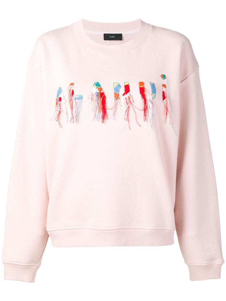 Alanui Logo Embroidered Sweatshirt - Pink
