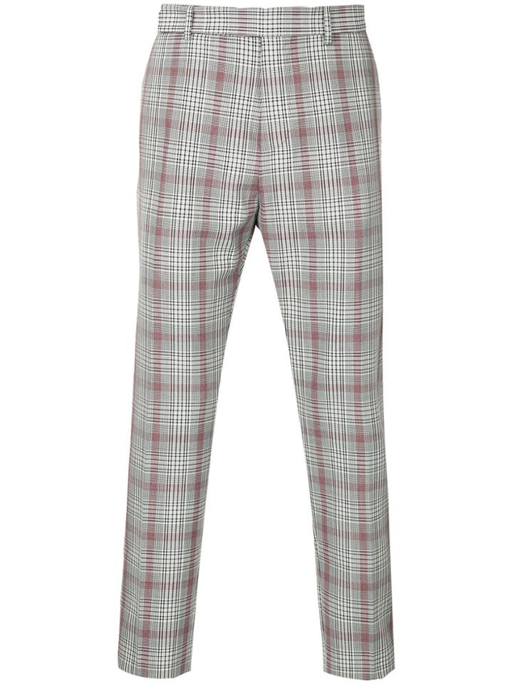 Oamc Checked Chinos - White
