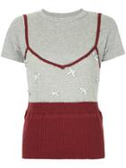 Tu Es Mon Trésor Ribbon-detail Camisole T-shirt - Nude & Neutrals