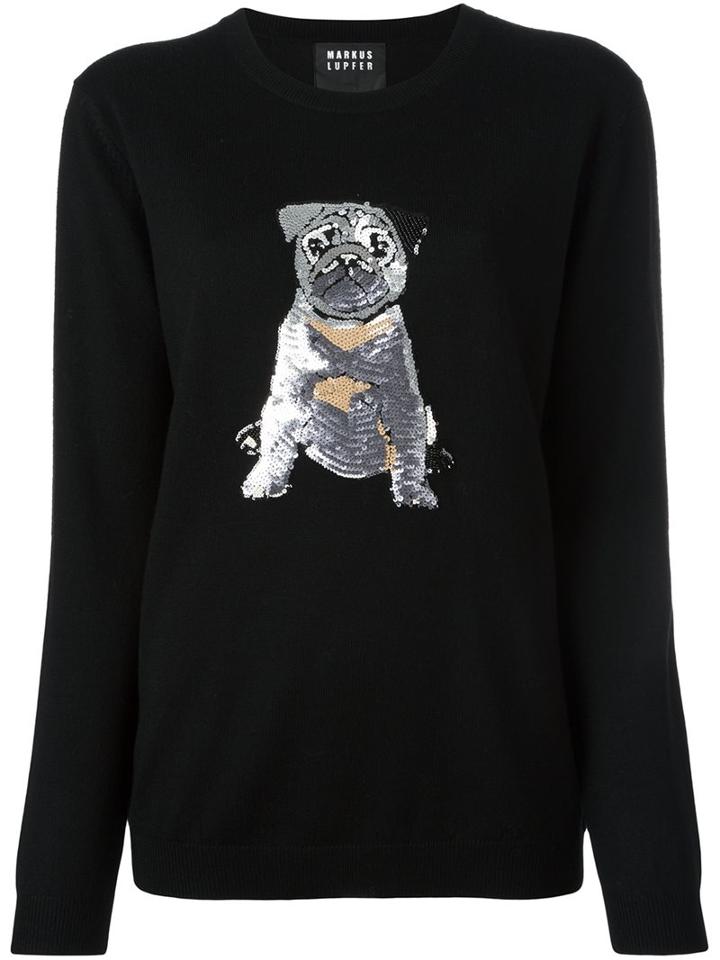 Markus Lupfer 'pug' Jumper, Women's, Size: Xs, Black, Merino