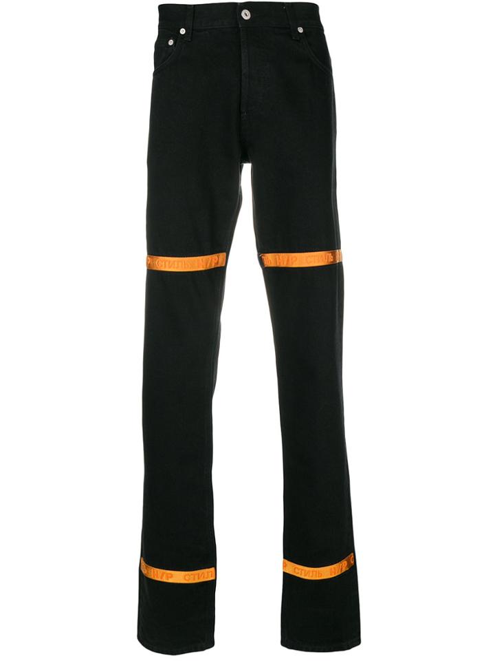 Heron Preston Raw Denim Jeans - Black