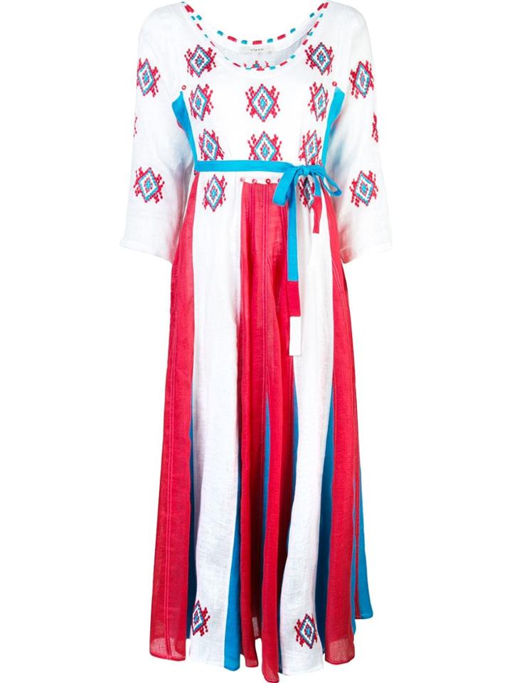 Vita Kin Multi-pattern Dress - White