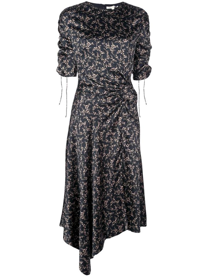Jonathan Simkhai Floral Drawstring Dress - Black